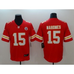 Kansas City Chiefs #15 Patrick Mahomes Red Vapor Untouchable Limited Nike NFL Men Jersey