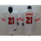 San Francisco 49ers #21 Deion Sanders White Color Rush Vapor Untouchable Limited Nike NFL Men Jersey