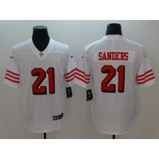 San Francisco 49ers #21 Deion Sanders White Color Rush Vapor Untouchable Limited Nike NFL Men Jersey