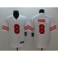 San Francisco 49ers #8 Steve Young White Color Rush Vapor Untouchable Limited Nike NFL Men Jersey