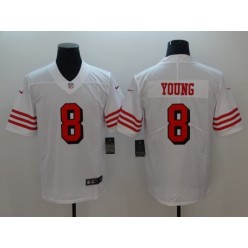 San Francisco 49ers #8 Steve Young White Color Rush Vapor Untouchable Limited Nike NFL Men Jersey