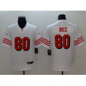 San Francisco 49ers #80 Jerry Rice White Color Rush Vapor Untouchable Limited Nike NFL Men Jersey