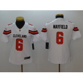 Women Nike Cleveland Browns #6 Baker Mayfield White Vapor Untouchable Limited NFL Jersey