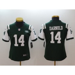 Women Nike New York Jets #14 Sam Darnold Green Vapor Untouchable Player Limited NFL Jersey