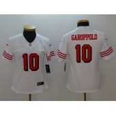 Women Nike San Francisco 49ers #10 Jimmy Garoppolo White Color Rush Vapor Untouchable Limited NFL Jersey