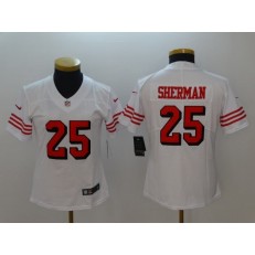 Women Nike San Francisco 49ers #25 Richard Sherman White Color Rush Vapor Untouchable Limited NFL Jersey