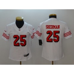 Women Nike San Francisco 49ers #25 Richard Sherman White Color Rush Vapor Untouchable Limited NFL Jersey