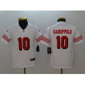 Youth Nike San Francisco 49ers #10 Jimmy Garoppolo White Color Rush Vapor Untouchable Limited NFL Jersey