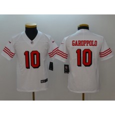 Youth Nike San Francisco 49ers #10 Jimmy Garoppolo White Color Rush Vapor Untouchable Limited NFL Jersey