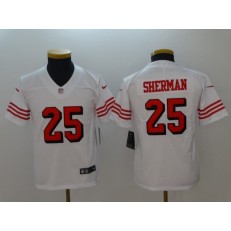 Youth Nike San Francisco 49ers #25 Richard Sherman White Color Rush Vapor Untouchable Limited NFL Jersey