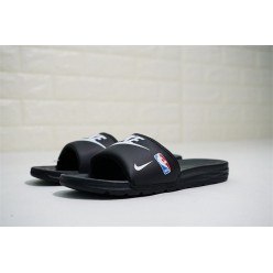 NIKE BENASSI SOLARSOFT NBA BLACK WHITE NIKE LOGO 917551-004