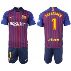 2018-19 Barcelona 1 TERSTEGEN Home Soccer Men Jersey