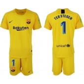 2018-19 Barcelona 1 TERSTEGEN Yellow Goalkeeper Soccer Men Jersey