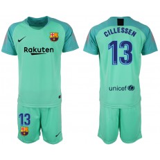 2018-19 Barcelona 13 CILLESSEN Green Goalkeeper Soccer Men Jersey