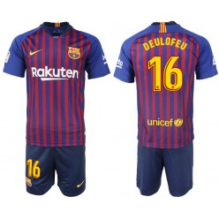 2018-19 Barcelona 16 DEULOFEU Home Soccer Men Jersey