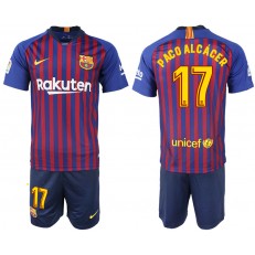 2018-19 Barcelona 17 PACO ALCACER Home Soccer Men Jersey