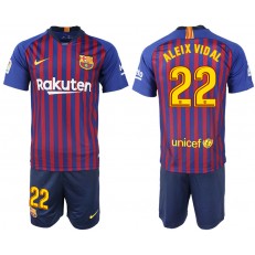 2018-19 Barcelona 22 ALEIX VIDAL Home Soccer Men Jersey