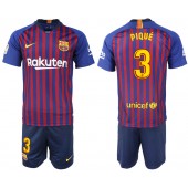 2018-19 Barcelona 3 PIQUE Home Soccer Men Jersey