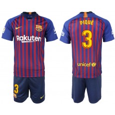 2018-19 Barcelona 3 PIQUE Home Soccer Men Jersey