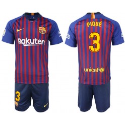 2018-19 Barcelona 3 PIQUE Home Soccer Men Jersey
