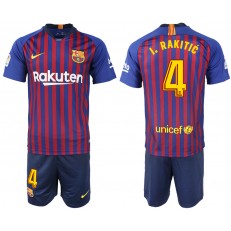 2018-19 Barcelona 4 I. RAKITIC Home Soccer Men Jersey