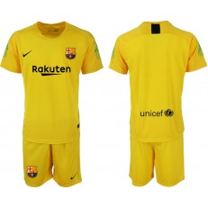 2018-19 Barcelona Yellow Goalkeeper Soccer Men Jersey