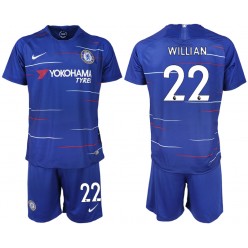 2018-19 Chelsea FC 22 WILLIAN Home Soccer Men Jersey