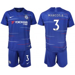 2018-19 Chelsea FC 3 MARCOS A Home Soccer Men Jersey