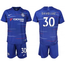 2018-19 Chelsea FC 30 DAVID LUIZ Home Soccer Men Jersey