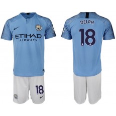 2018-19 Manchester City 18 DELPH Home Soccer Men Jersey
