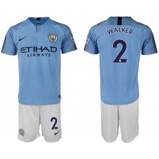 2018-19 Manchester City 2 WALKER Home Soccer Men Jersey