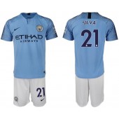2018-19 Manchester City 21 SILVA Home Soccer Men Jersey