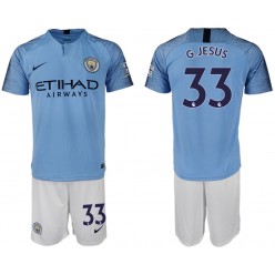 2018-19 Manchester City 33 G. JESUS Home Soccer Men Jersey