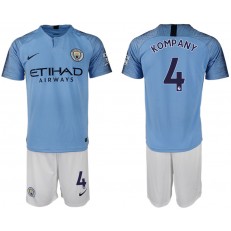 2018-19 Manchester City 4 KOMPANY Home Soccer Men Jersey