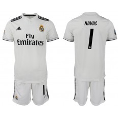 2018-19 Real Madrid 1 NAVAS Home Soccer Men Jersey