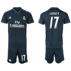 2018-19 Real Madrid 17 LUCAS V. Away Soccer Men Jersey