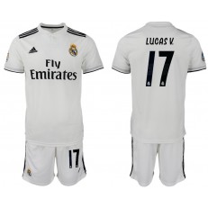 2018-19 Real Madrid 17 LUCAS V. Home Soccer Men Jersey