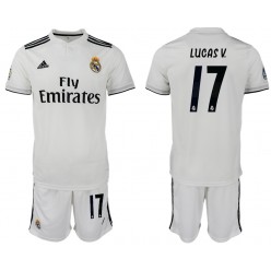 2018-19 Real Madrid 17 LUCAS V. Home Soccer Men Jersey