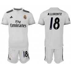 2018-19 Real Madrid 18 M. LLORENTE Home Soccer Men Jersey
