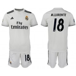2018-19 Real Madrid 18 M. LLORENTE Home Soccer Men Jersey