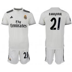 2018-19 Real Madrid 21 B. MAYORAL Home Soccer Men Jersey