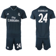 2018-19 Real Madrid 24 D. CEBALLOS Away Soccer Men Jersey