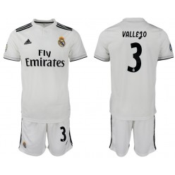 2018-19 Real Madrid 3 VALLEJO Home Soccer Men Jersey