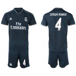 2018-19 Real Madrid 4 SERGIO RAMOS Away Soccer Men Jersey