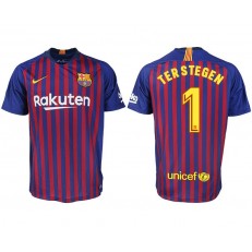2018-19 Barcelona #1 TERSTEGEN Home Thailand Soccer Men Jersey