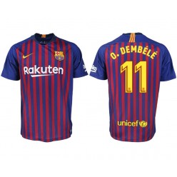 2018-19 Barcelona #11 O. DEMBELE Home Thailand Soccer Men Jersey