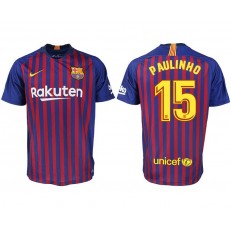 2018-19 Barcelona #15 PAULINHO Home Thailand Soccer Men Jersey