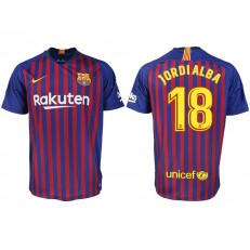2018-19 Barcelona #18 JORDI ALBA Home Thailand Soccer Men Jersey