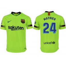 2018-19 Barcelona #24 MATHIEU Away Thailand Soccer Men Jersey