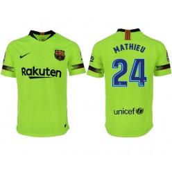 2018-19 Barcelona #24 MATHIEU Away Thailand Soccer Men Jersey
